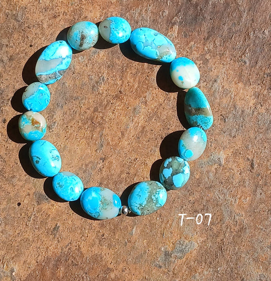 Kingman Turquoise Stretch Bracelet🩵🩵🩵🩵