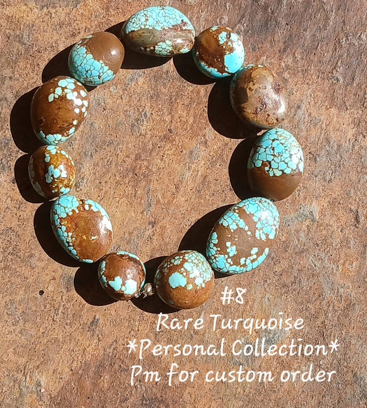 # 8 Turquoise Stretch Bracelet. **NOT FOR SALE**🩵🤎🩵